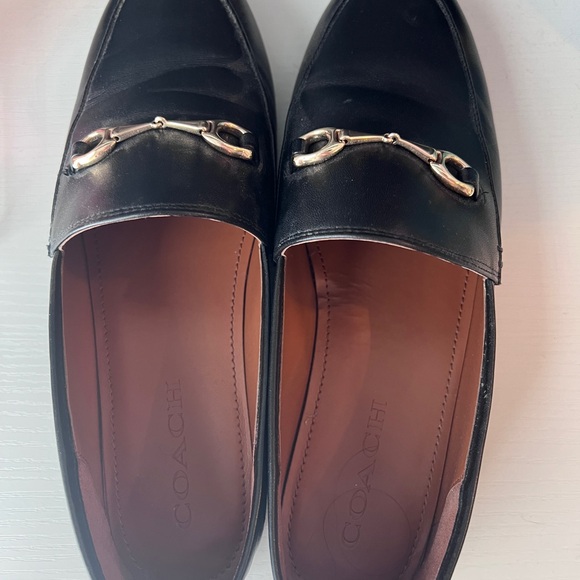 Coach Black Leather Loafers - Picture 4 of 5